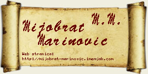 Mijobrat Marinović vizit kartica